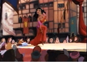 This is another good, fun song. We see Esmeralda pole dance, making all the men want to "make it rain" if they had bills, and it explains how out there Gypsies are. It is to celebrate the opposite. So Quasimodo wins after Clopin forces him up to stir trouble, and he is praised, but for some reason, a guard throws a tomato at him, which everyone joins. This is a sad scene, and Frollo feels no way about it.  I have to call out a plohole. How did a random commoner know about the Hunchback of Notre Dame? I thought no one ever saw Quasimodo, and ti was a big secret. This makes absolutely no sense. This is easily Esmeralda's best scene in the film.
