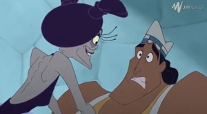 The first story consists of Yzma (Eartha Kitt) tricking Kronk into helping her, by luring him with a coin to get him to her. The plan of hers is to sell a placebo to the people of the village, using Kronk's reputation to sell it to them.